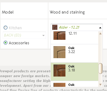 selecting kitchen wood
